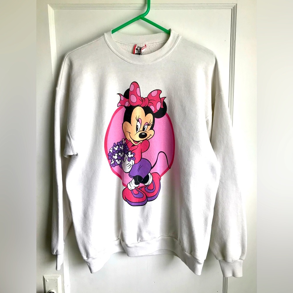 Vintage Disney Mini Mouse Graphic Crew Neck Sweatshirt Women’s Size XL